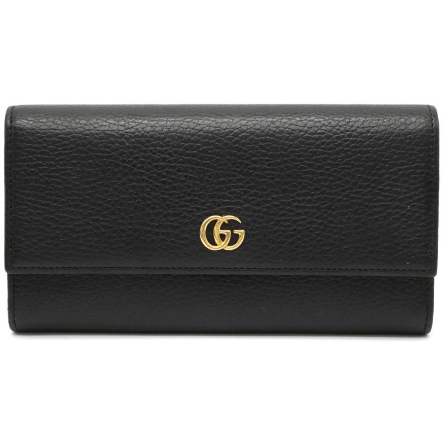 30 Offアウトレットsale Gucci グッチ Ggマーモント 2つ折長財布 二つ折り長財布 レザー ブラック 黒 ゴールド金具 中古 日本全国送料無料 Gestion Etechnologies Shop