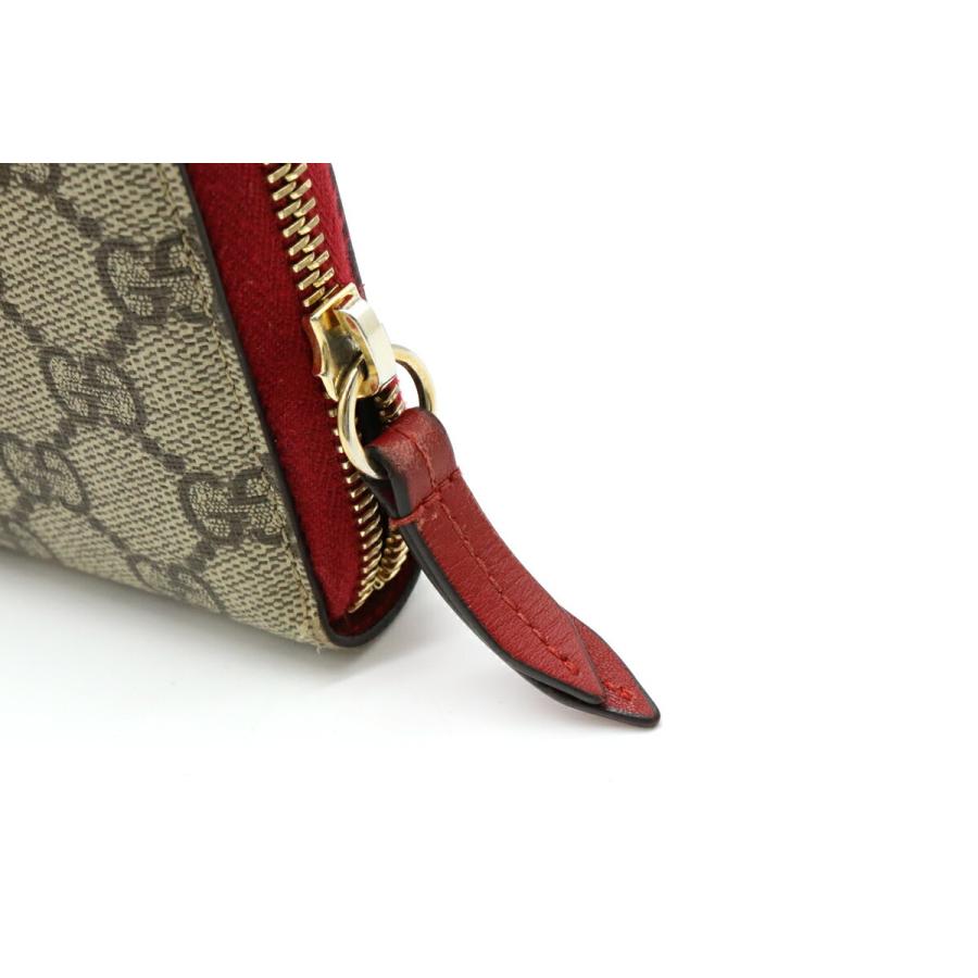 Gucci グッチ Ggスプリーム ハート スネーク ヘビ 蛇 刺繍 ラウンドファスナー 長財布 Pvc レザー ベージュ レッド 赤 中古 2102 Blumin 通販 Yahoo ショッピング