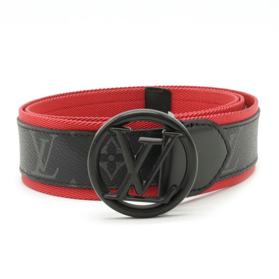 ルイ ヴィトン モノグラムエクリプス サンチュール Lv サークル ベルト Pvc レッド 赤 85 34 85 M0131v 中古 22060850 Blumin 通販 Yahoo ショッピング