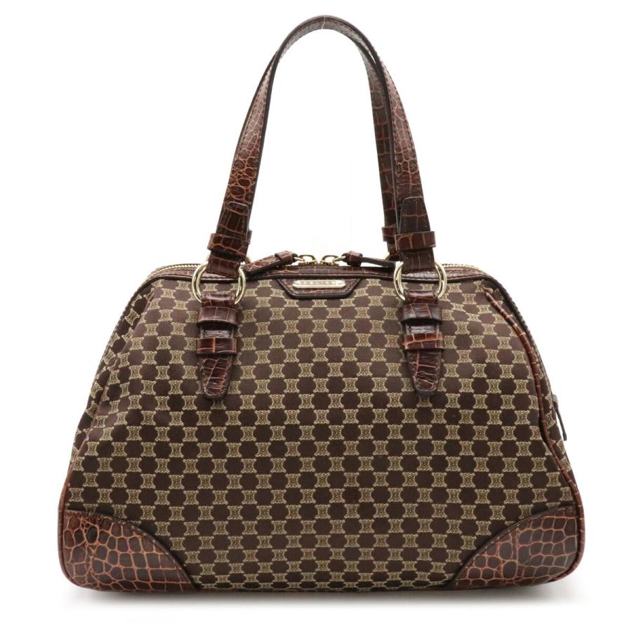 CELINE セリーヌ マカダム柄 トートバッグ ハンドバッグ サテンキャンバス クロコ型押し レザー 茶 ブラウン :22180688:Blumin - 通販 - Yahoo!ショッピング CELINE セリーヌ マカダム柄 トートバッグ ハンドバッグ サテンキャンバス クロコ型押し レザー 茶 ブラウン :22180688:Blumin - 通販 - Yahoo!ショッピング