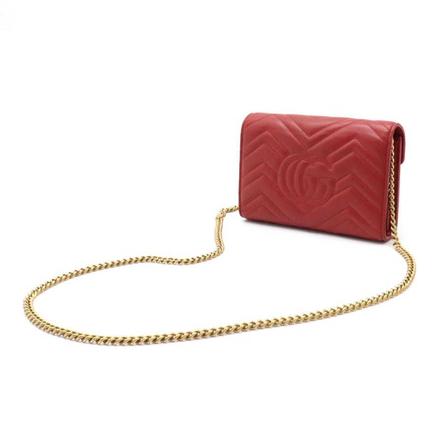 有名人芸能人】 GUCCI グッチ GGマーモント チェーンウォレット