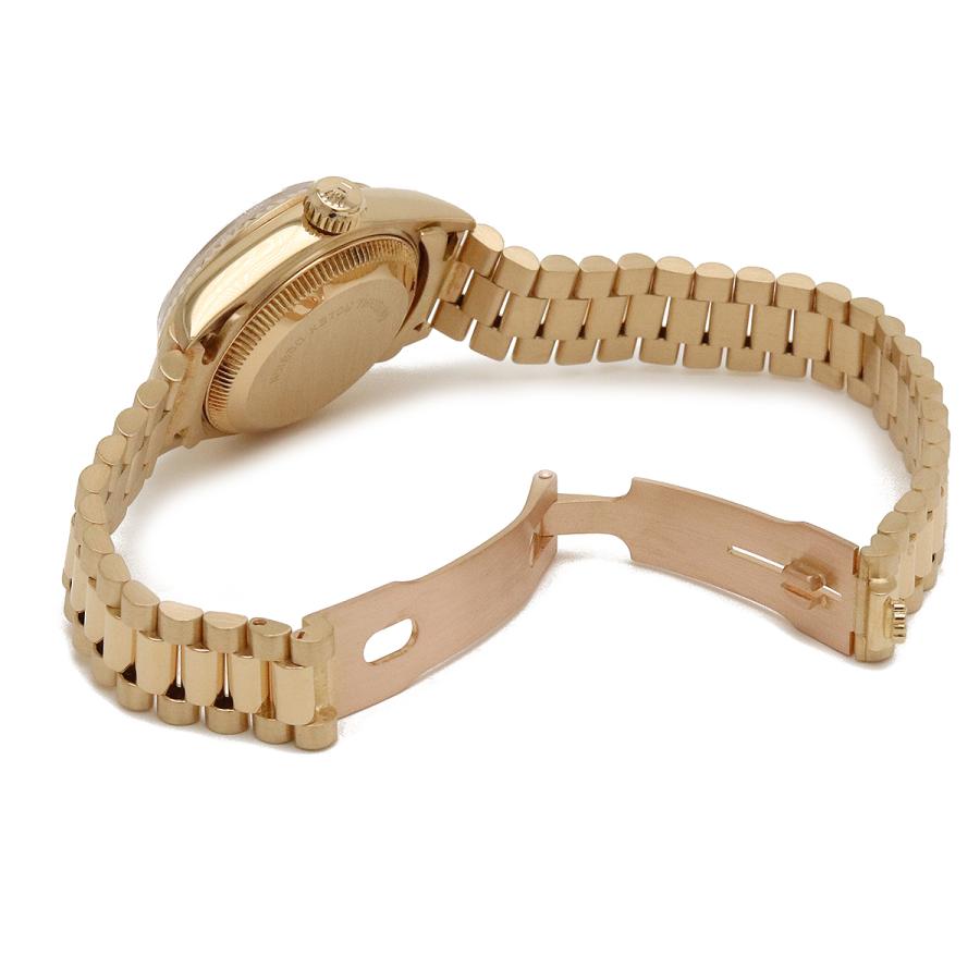 ROLEX ロレックス デイトジャスト 10P ダイヤ YG 無垢 K18 ゴールド E番 レディース AT オートマ 腕時計 69178G | ROLEX | 06