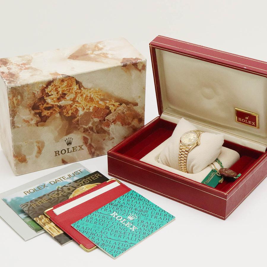 ROLEX ロレックス デイトジャスト 10P ダイヤ YG 無垢 K18 ゴールド E番 レディース AT オートマ 腕時計 69178G | ROLEX | 08