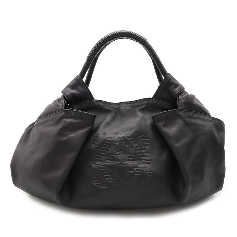 LOEWE ロエベ アナグラム ナッパアイレ ハンドバッグ レザー ブラック 