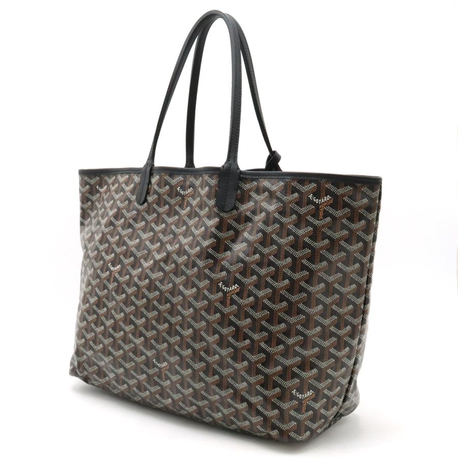 GOYARD ゴヤール サンルイPM トートバッグ ショルダーバッグ コーティングキャンバス レザー ブラック 黒 ブラウン 茶｜blumin｜02