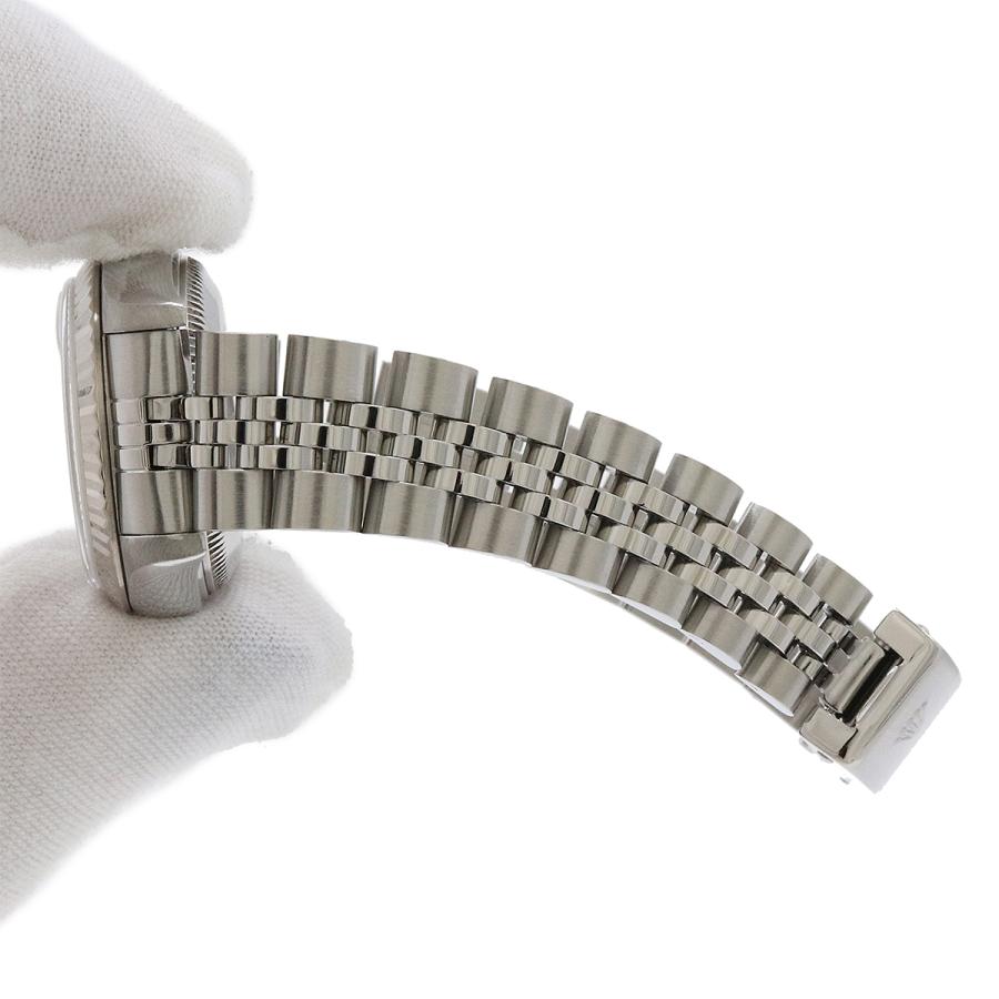 ROLEX ロレックス デイトジャスト 10Pダイヤ 保証書 ホワイト文字盤 SS K18WGベゼル U番 新ダイヤ レディース AT オートマ 腕時計 69174G | ROLEX | 07