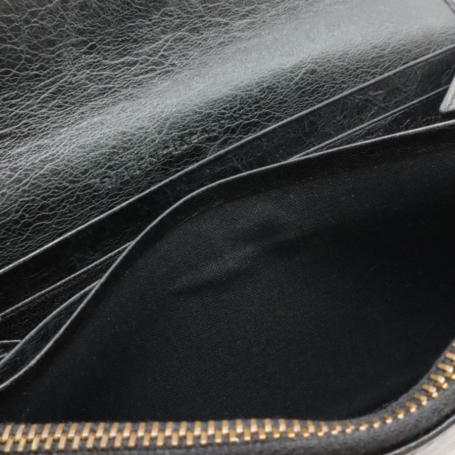 BALENCIAGA バレンシアガ CLASSIC MONEY クラシックマネー 2つ折長財布 二つ折り長財布 レザー ブラックグリーン系 163471 | BALENCIAGA | 05