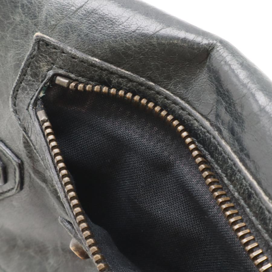 BALENCIAGA バレンシアガ CLASSIC MONEY クラシックマネー 2つ折長財布 二つ折り長財布 レザー ブラックグリーン系 163471 | BALENCIAGA | 07