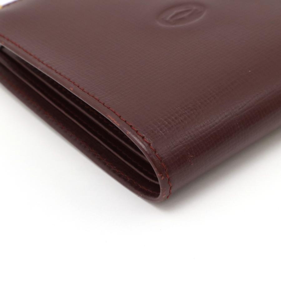 Cartier カルティエ マストライン マスト ドゥ カルティエ 2つ折財布 二つ折り財布 レザー ボルドー ゴールド金具 L3000165 | Cartier | 02