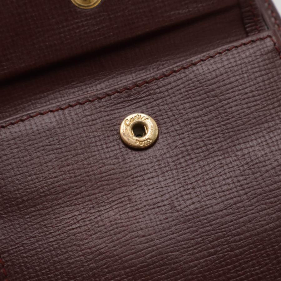 Cartier カルティエ マストライン マスト ドゥ カルティエ 2つ折財布 二つ折り財布 レザー ボルドー ゴールド金具 L3000165 | Cartier | 06