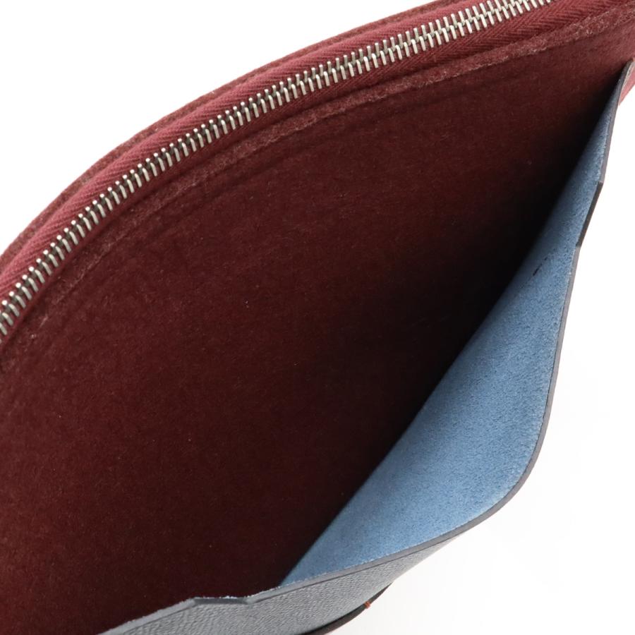 HERMES エルメス トゥードゥー 37 カラーブロック クラッチバッグ ビジネスバッグ フェルト ヴォーエプソン レザー ボルドー ダークネイビー C刻印 | HERMES | 05