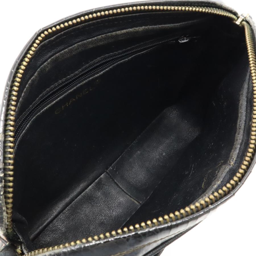 週末限定セール　美品　CHANEL シャネル　パテント　エナメル　レザー　黒 CHANEL シャネル マトラッセ ココマーク チェーンショルダー