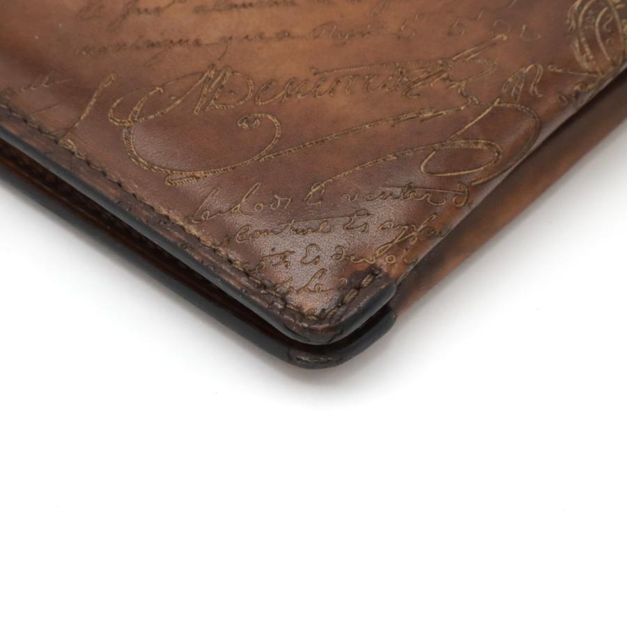 Berluti ベルルッティ エッセンシャル エピュール カリグラフィ 2つ折財布 二つ折り財布 ヴェネチアレザー ダークブラウン 茶 | Berluti | 02