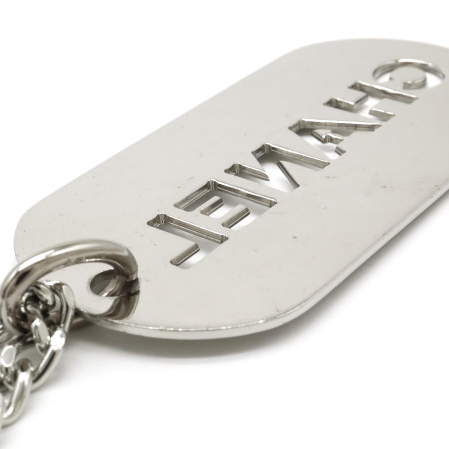 シャネル CHANEL ロゴ プレート ドッグタグ チャーム キーホルダー CHANEL シャネル ロゴプレート ドッグタグ キーホルダー キーチャーム