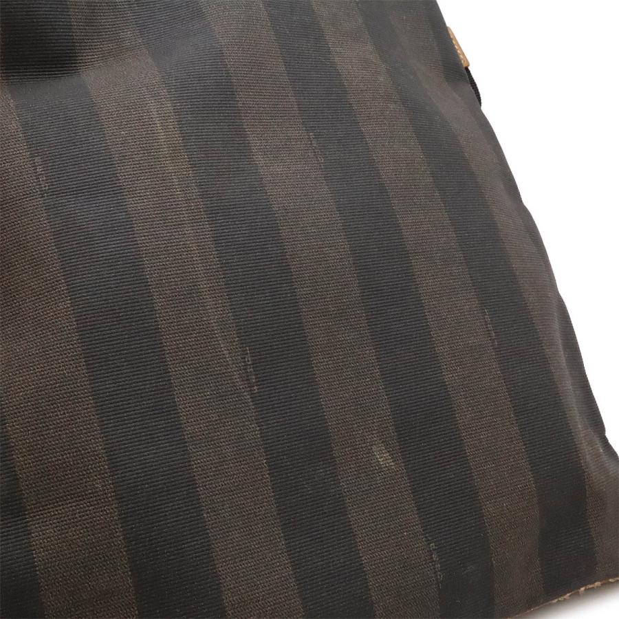 FENDI フェンディ ペカン トートバッグ ハンドバッグ 2WAY ショルダーバッグ 肩掛け PVC レザー カーキブラウン ブラック 黒 | FENDI | 08