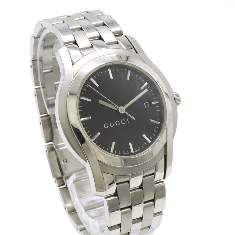 GUCCI グッチ Gクラス ブラック文字盤 デイト メンズ SS QZ クォーツ 腕時計 5500XL | GUCCI | 02