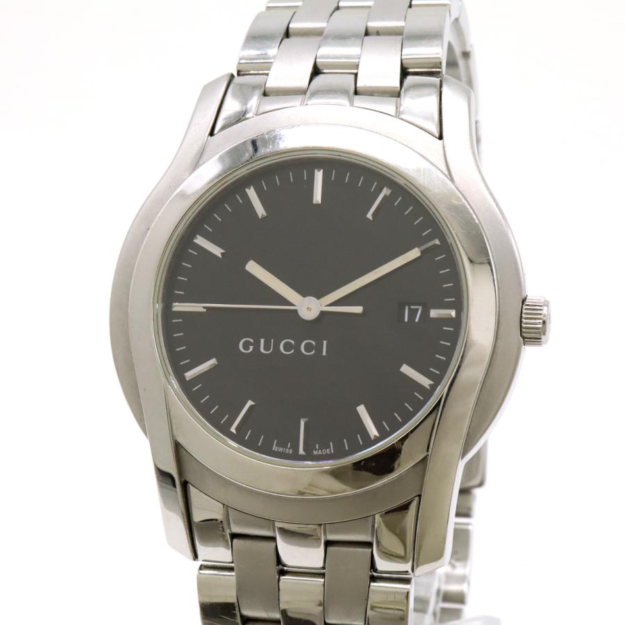 GUCCI グッチ Gクラス ブラック文字盤 デイト メンズ SS QZ クォーツ 腕時計 5500XL | GUCCI | 03