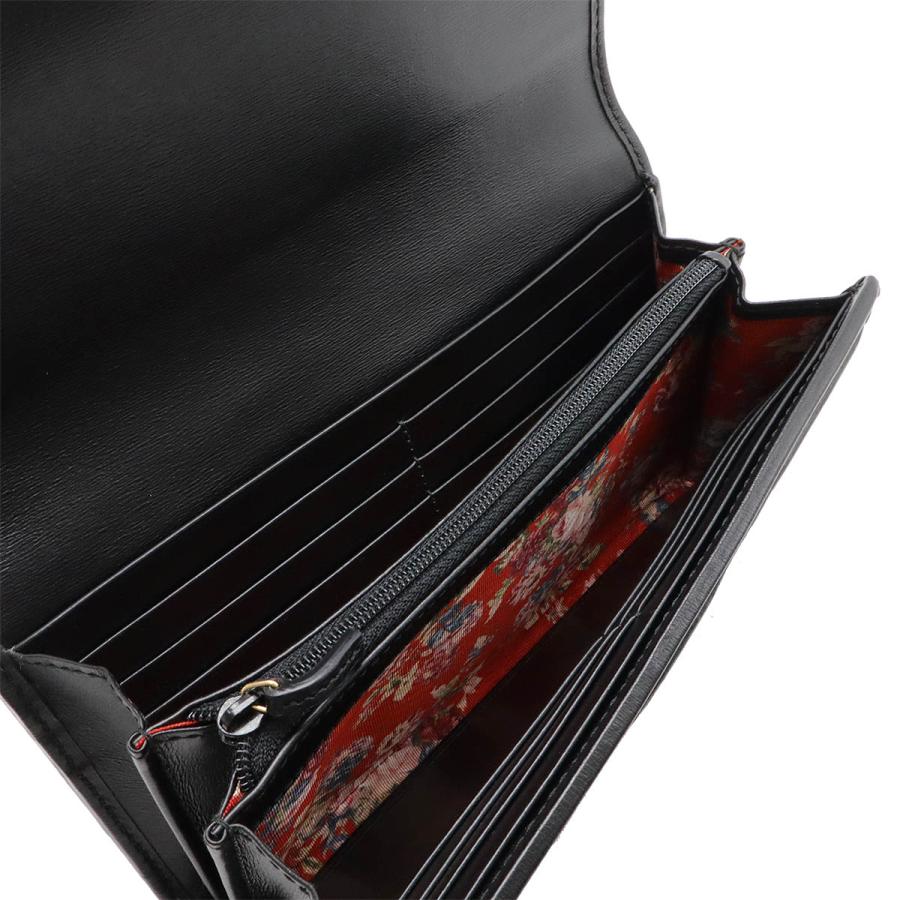 GUCCI グッチ オフィディア　シェリー GGマーモント キルティング 2つ折長財布 二つ折り長財布 レザー ブラック 黒 グリーン ゴールド金具 536451 | GUCCI | 03