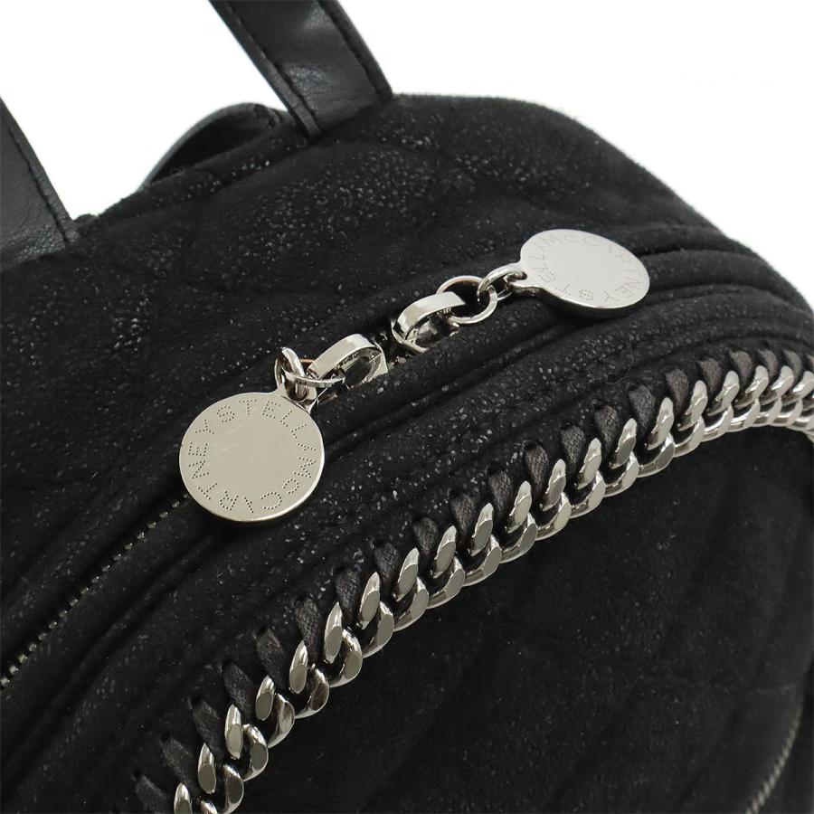 美品 ステラマッカートニー ナイロン バックパック ファラベラ チェーン 黒 美品 ステラマッカートニー ナイロン バックパック ファラベラ