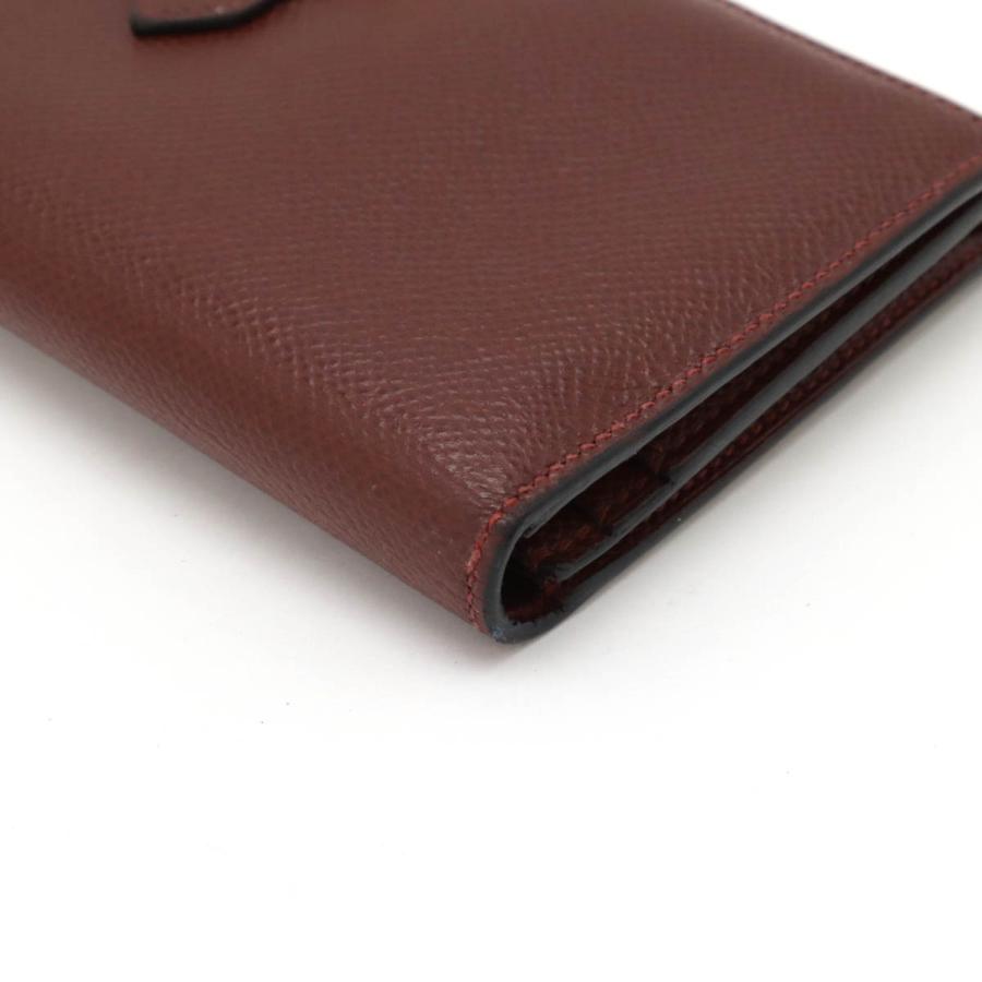 HERMES エルメス ベアンスフレ 2つ折長財布 二つ折り長財布 ヴォーエプソン レザー ボルドー ゴールド金具 □Q刻印 | HERMES | 02
