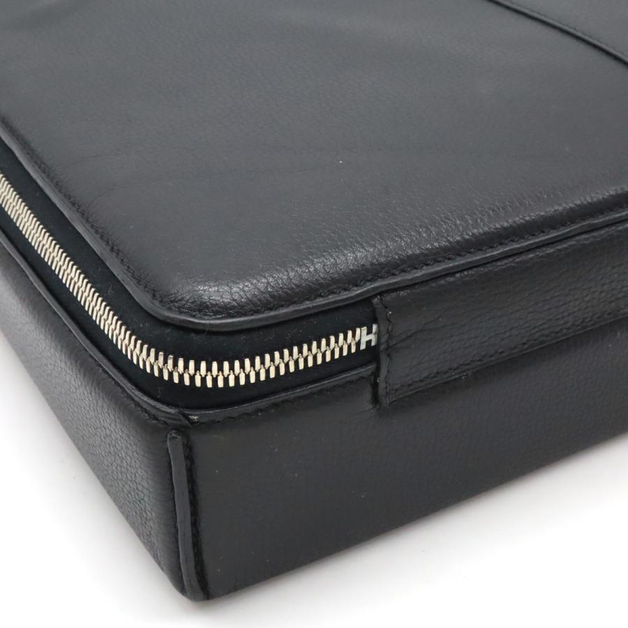 HERMES エルメス HERLIGHT エールライト ブリーフケース ビジネスバッグ トランクケース リエージュ レザー ブラック 黒 □J刻印 | HERMES | 02