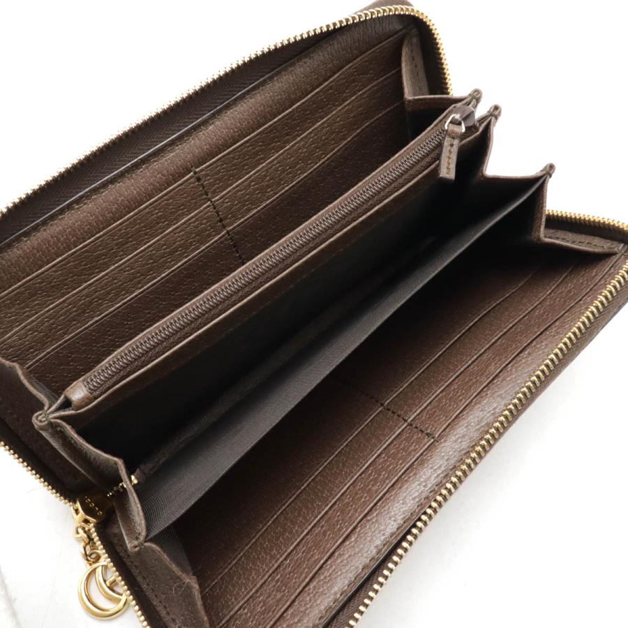 GUCCI グッチ オフィディア GGスプリーム ジップアラウンドウォレット ラウンドファスナー 長財布 PVC レザー ベージュ モカブラウン 茶 523154 | GUCCI | 04
