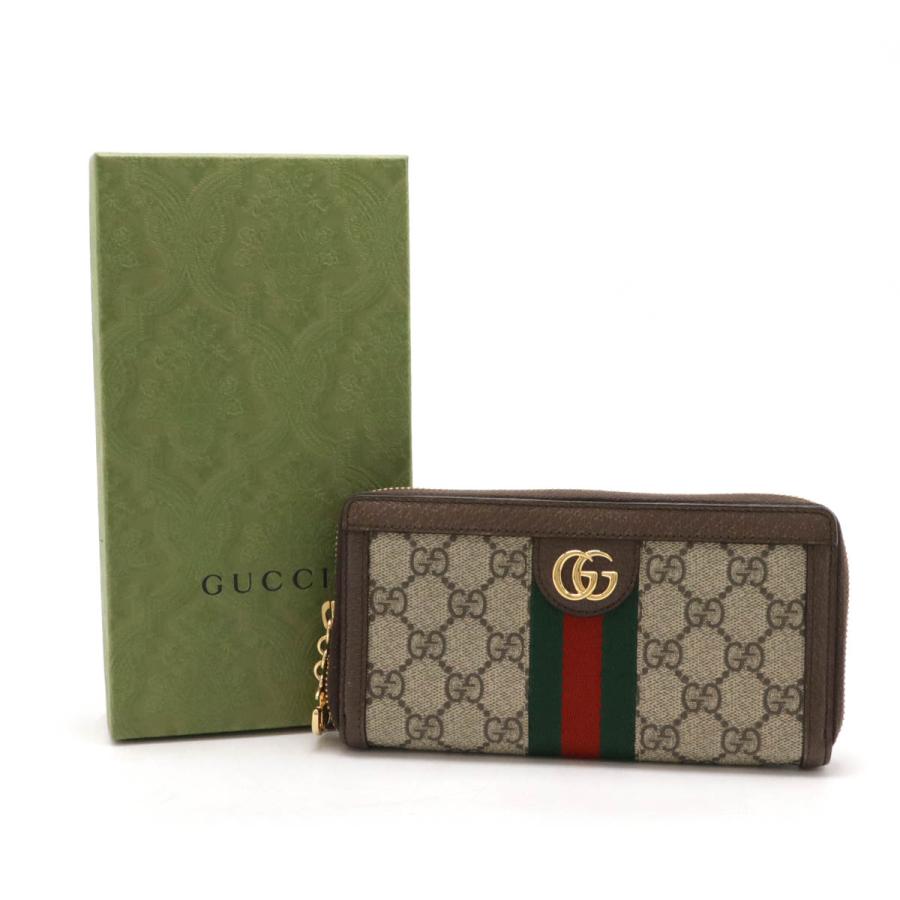 GUCCI グッチ オフィディア GGスプリーム ジップアラウンドウォレット ラウンドファスナー 長財布 PVC レザー ベージュ モカブラウン 茶 523154 | GUCCI | 06
