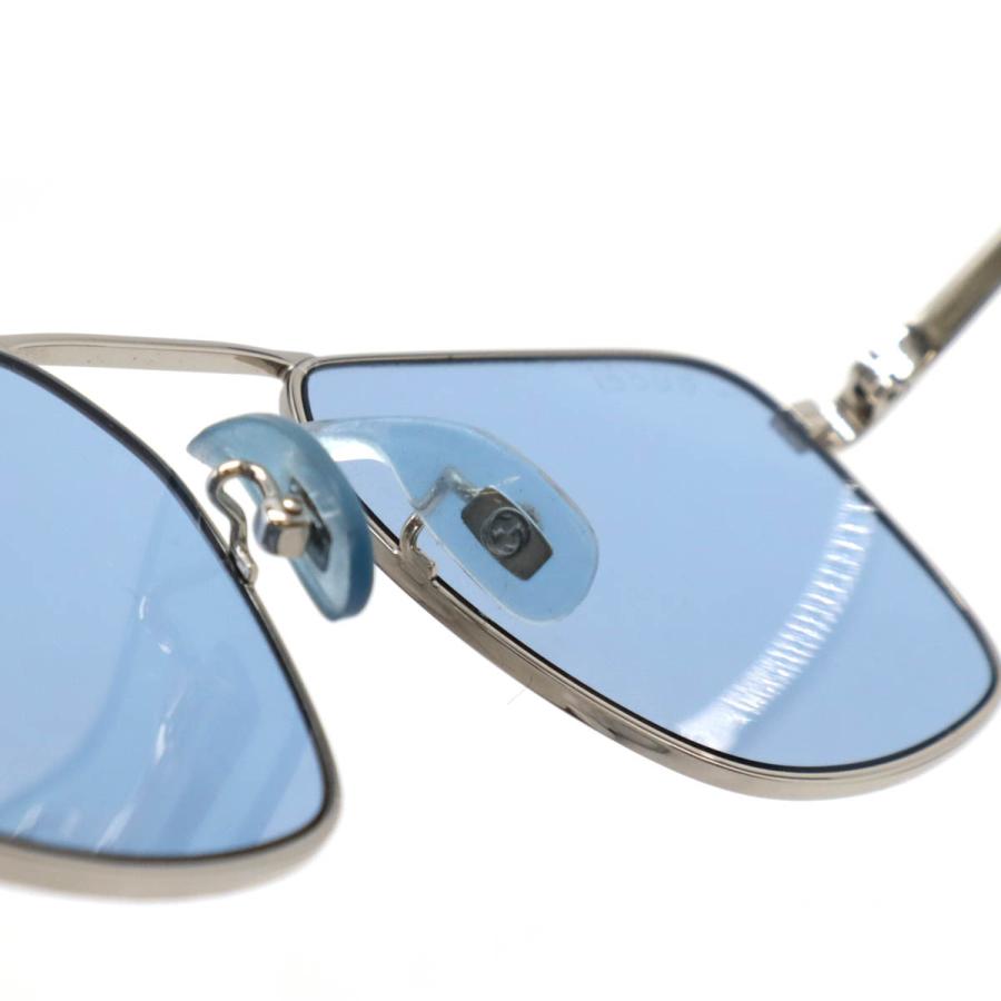 GUCCI グッチ ティアドロップ サングラス アイウェア ブルーレンズ シルバー金具 57□16 145 GG0743S | GUCCI | 03