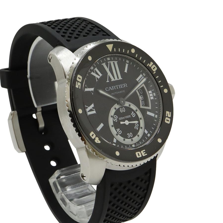 Cartier カルティエ カリブル ドゥ カルティエ ダイバー SS ラバー メンズ AT オートマ 腕時計 W7100056 | Cartier | 04