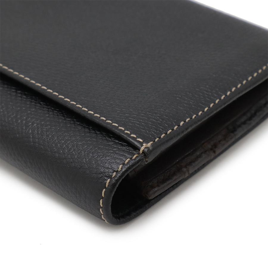 LOEWE ロエベ アナグラム フラップウォレット 2つ折長財布 二つ折り長財布 レザー ブラック 黒 ゴールド金具 | LOEWE | 02