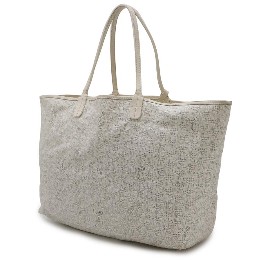 GOYARD ゴヤール サンルイPM トートバッグ ショルダーバッグ コーティングキャンバス レザー ホワイト 白 グレー ポーチ付き | GOYARD | 01