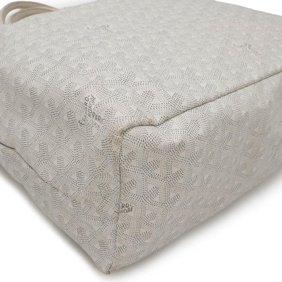 GOYARD ゴヤール サンルイPM トートバッグ ショルダーバッグ コーティングキャンバス レザー ホワイト 白 グレー ポーチ付き | GOYARD | 02