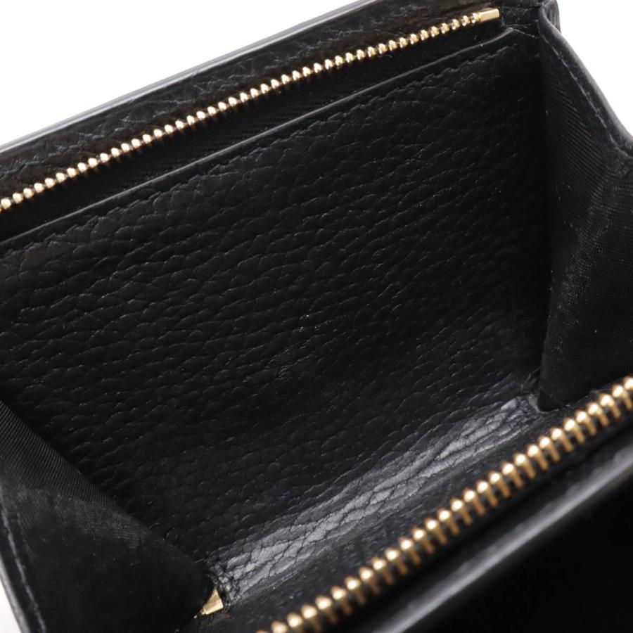 GUCCI グッチ ダブルG バイカラー ミディアム ウォレット GGマーモント GGスプリーム 2つ折財布 二つ折り PVC レザー ブラック ベージュ 598587 | GUCCI | 06