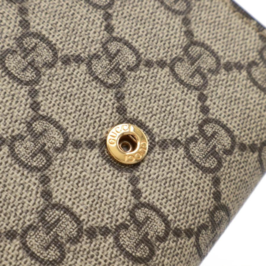 GUCCI グッチ ダブルG バイカラー ミディアム ウォレット GGマーモント GGスプリーム 2つ折財布 二つ折り PVC レザー ブラック ベージュ 598587 | GUCCI | 07