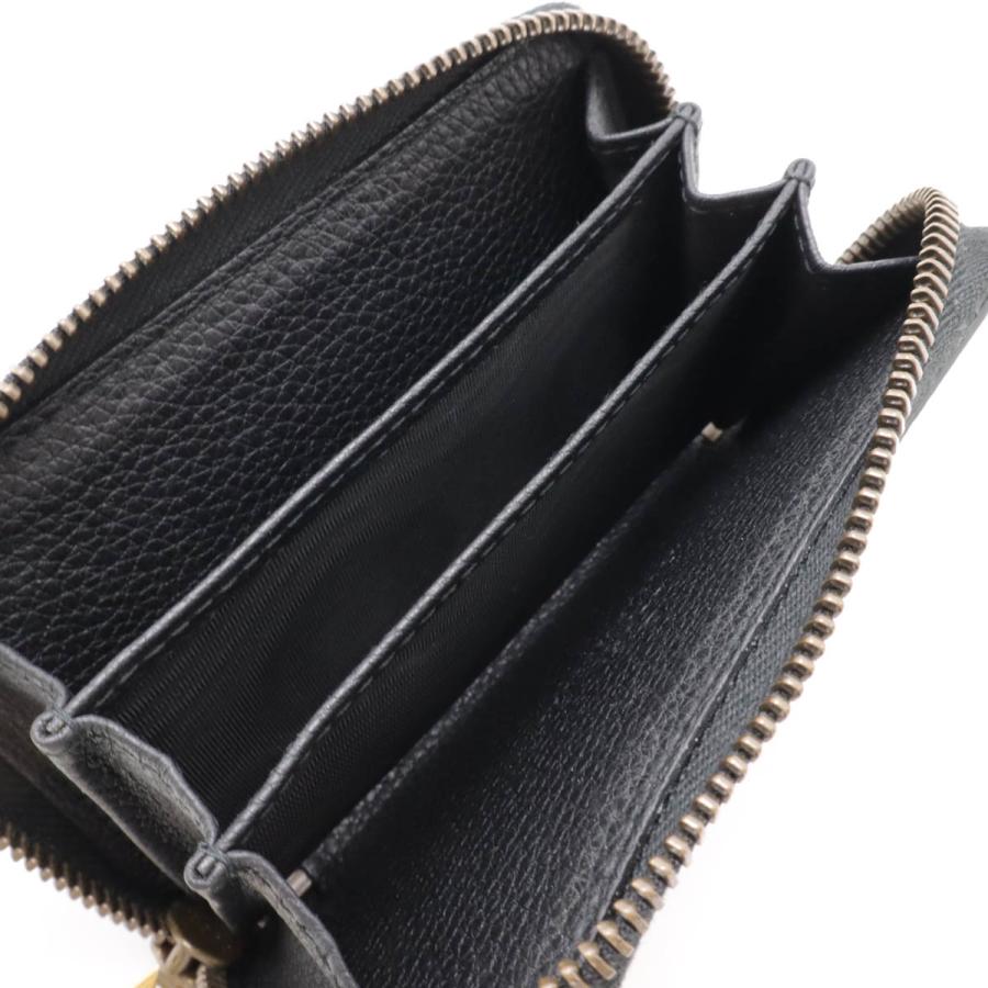 GUCCI グッチ グッチプリント コインケース 小銭入れ コインパース カードケース レザー ブラック 黒 ゴールド金具 496319 | GUCCI | 04