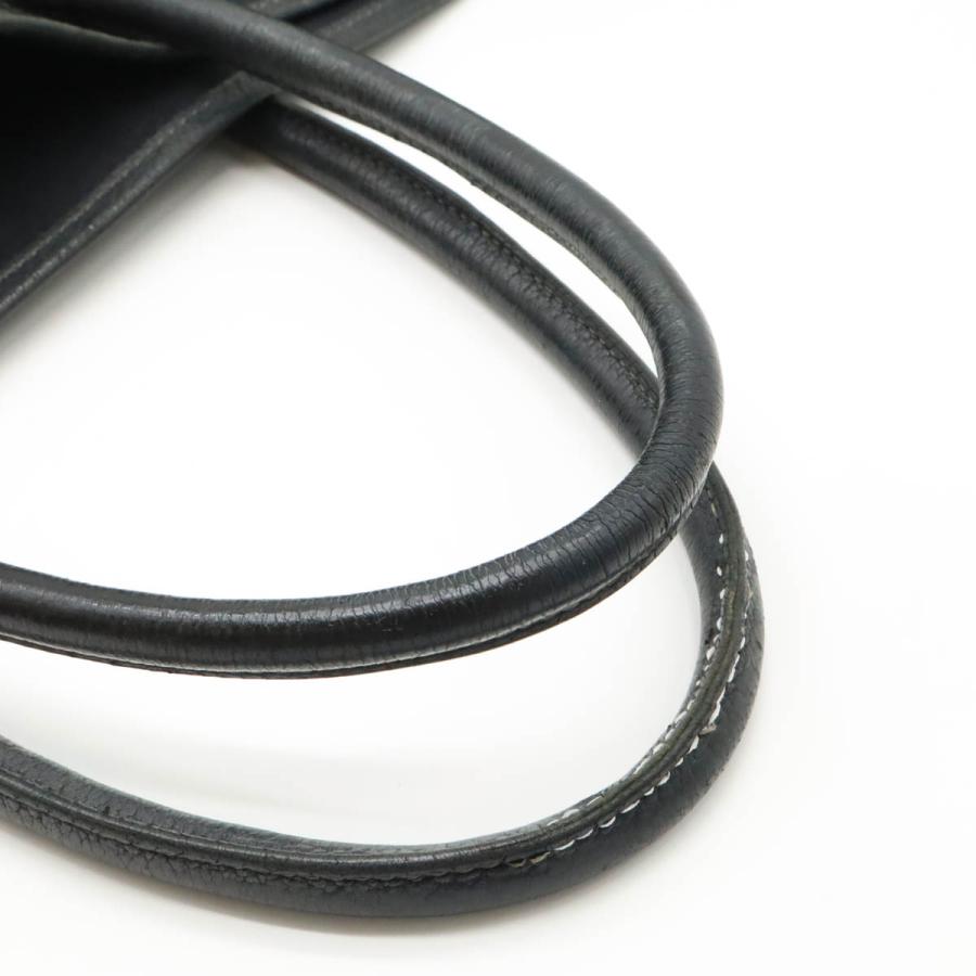 HERMES エルメス ガーデンファイルMM トートバッグ ラージトート ハンドバッグ 縦長 トワルオフィシエ レザー ブラック 黒 □H刻印 | HERMES | 03