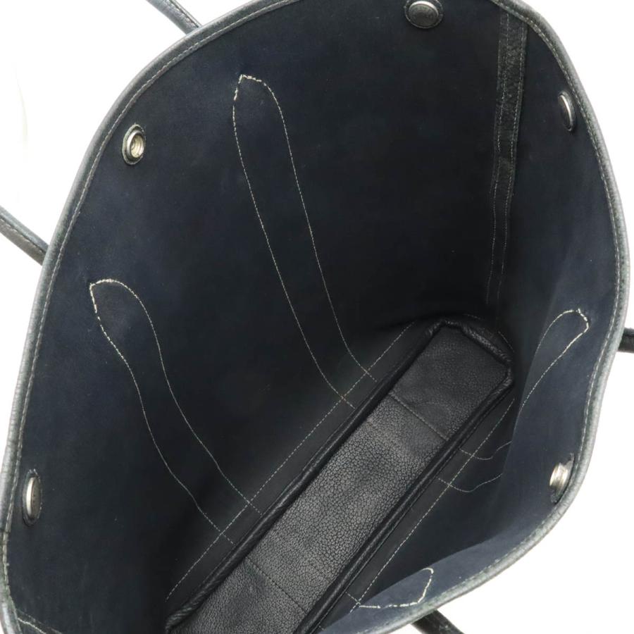 HERMES エルメス ガーデンファイルMM トートバッグ ラージトート ハンドバッグ 縦長 トワルオフィシエ レザー ブラック 黒 □H刻印 | HERMES | 07