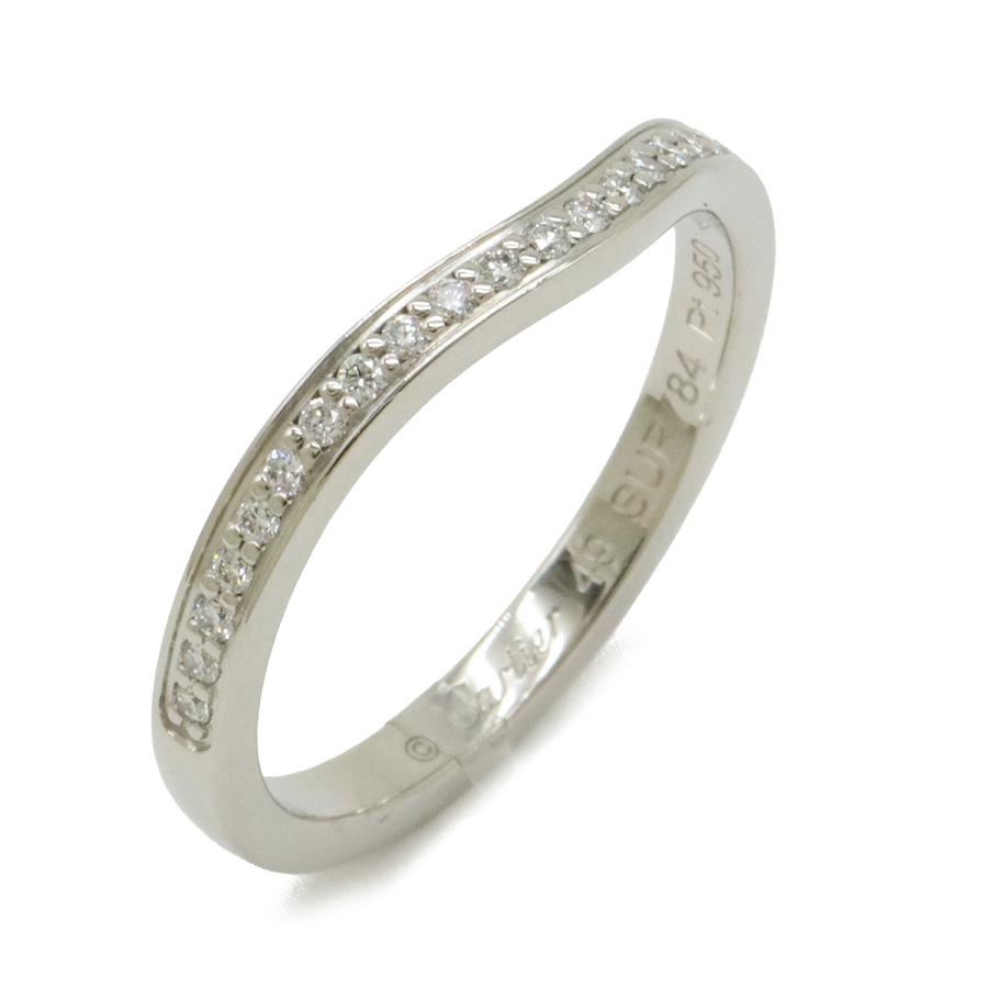 Cartier カルティエ バレリーナ カーブ ウェディングリング 指輪 セミパヴェセッティング Pt950 プラチナ D0.09ct #49 B4093000 | Cartier
