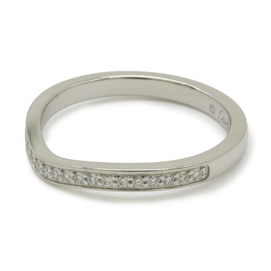 Cartier カルティエ バレリーナ カーブ ウェディングリング 指輪 セミパヴェセッティング Pt950 プラチナ D0.09ct #49 B4093000 | Cartier | 02