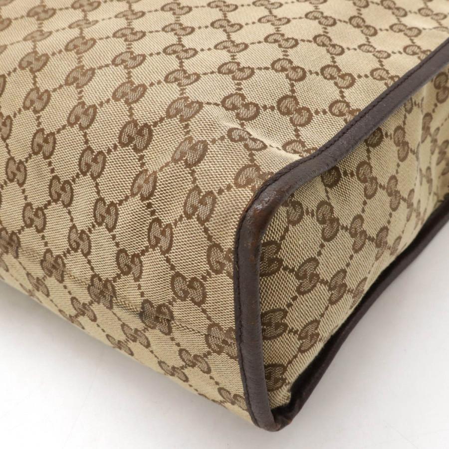 GUCCI グッチ GGキャンバス トートバッグ ラージトート ショルダーバッグ レザー カーキベージュ ダークブラウン 181090 | GUCCI | 02