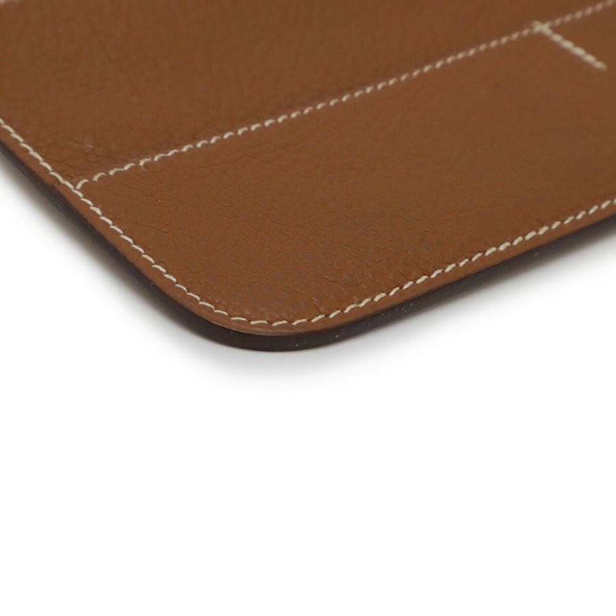 HERMES エルメス ドゴン用コインケース 付属品 コインケースのみ 小銭入れ コインパース トゴ レザー ゴールド キャメル シルバー金具 | HERMES | 02