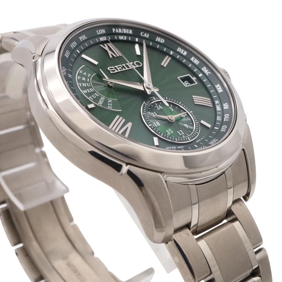 SEIKO セイコー BRIGHTZ ブライツ ワールドタイム デイト グリーン文字盤 SS メンズ ソーラー電波 腕時計 SAGA307 8B63-0AY0 | SEIKO | 04