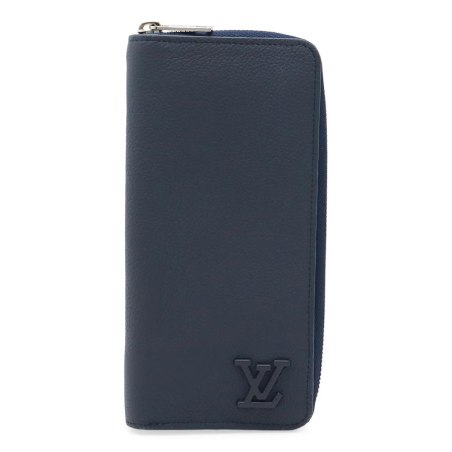 LOUIS VUITTON ルイ ヴィトン LVアエログラム ジッピーウォレット ヴェルティカル ラウンドファスナー 長財布 レザー マリーヌ ネイビー | LOUIS VUITTON