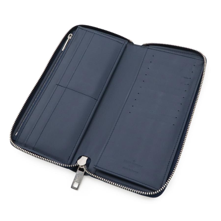 LOUIS VUITTON ルイ ヴィトン LVアエログラム ジッピーウォレット ヴェルティカル ラウンドファスナー 長財布 レザー マリーヌ ネイビー | LOUIS VUITTON | 04