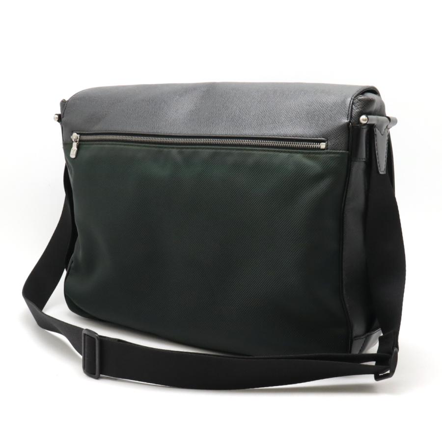 ルイヴィトン メッセンジャーバッグ デルスー タイガ レザー ブラック LOUIS VUITTON ルイ ヴィトン タイガ デルスー ショルダーバッグ