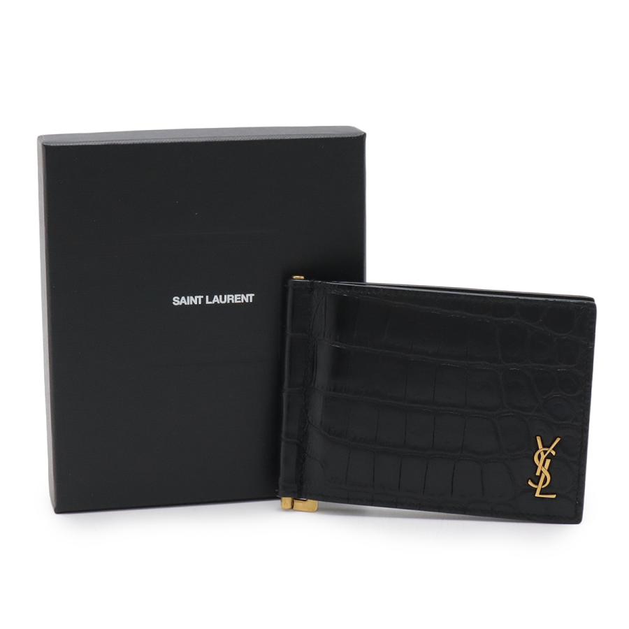 SAINT LAURENT マネークリップ ブラック　サンローラン サンローラン SAINT LAURENT マネークリップ ブラック×SV金具