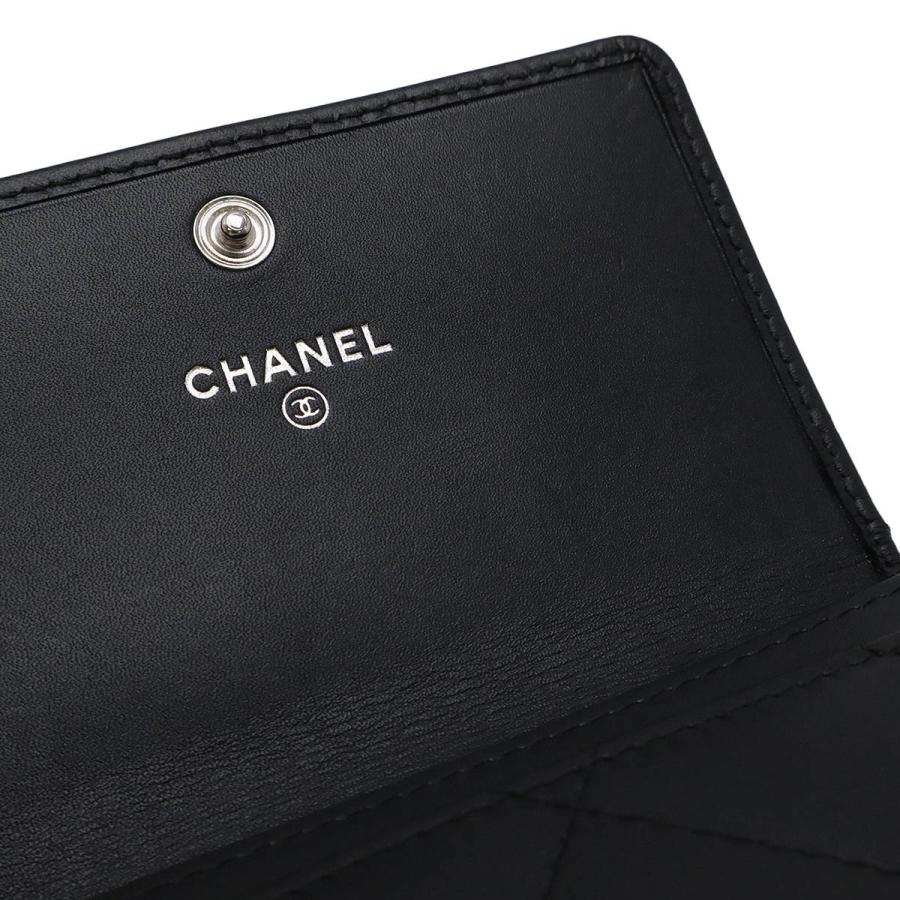 CHANEL シャネル カンボンライン ココマーク カードケース パスケース 名刺入れ カーフスキン レザー エナメル ブラック 黒 A50081 | CHANEL | 05
