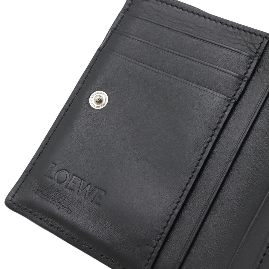 ロエベ　アナグラム　パズル コンパクト スリム ウォレット　レザー　黒　ブラック LOEWE（ロエベ） メンズ パズル スリム コンパクト ウォレット 財布
