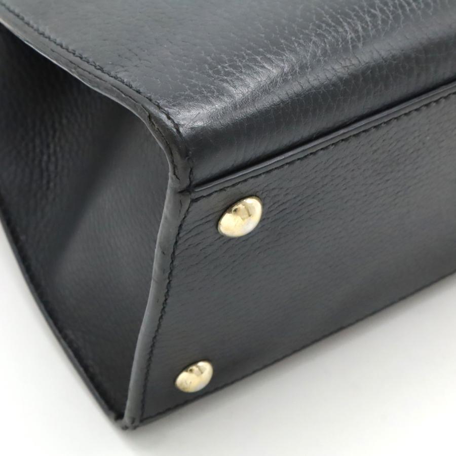 GUCCI グッチ ソーホー インターロッキングG ハンドバッグ 2WAY ショルダーバッグ レザー ブラック 黒 ゴールド金具 アウトレット品 607722 GUCCI（グッチ） ソーホー インターロッキングG ハンドバッグ 2WAY