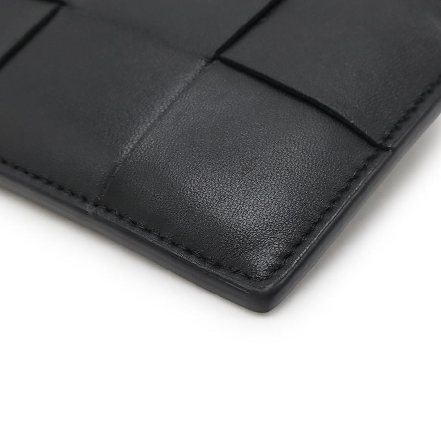 BOTTEGA VENETA ボッテガ ヴェネタ ボッテガベネタ カセット マキシイントレチャート キーポーチ コインケース レザー ブラック 黒 | BOTTEGA VENETA | 02